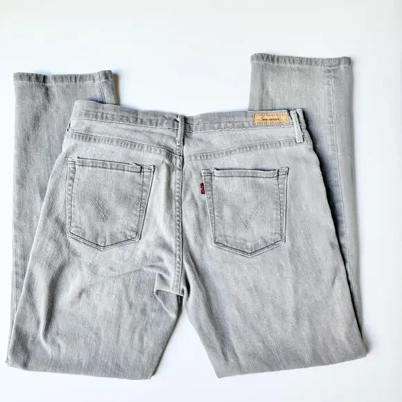 Levi's The Original Jean Grey Mid Rise Straight Leg Boyfriend Jeans 10 Medium - Picture 6 of 12